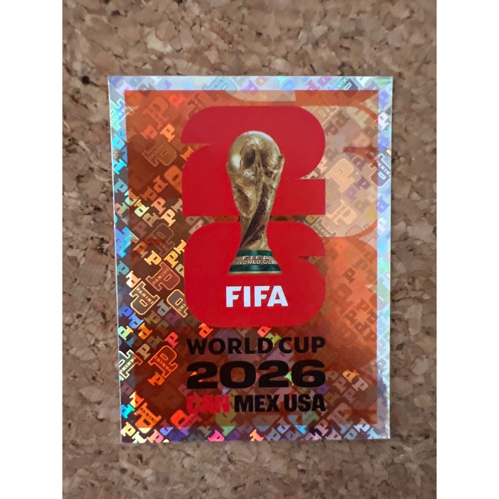 Panini FIFA World Cup 2026 Sticker FWC 6 Holographic Trophy Logo CAN MEX USA